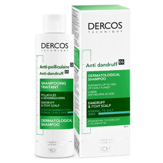 Vichy Dercos Anti-Pelliculaire Shampooing Traitant ( Normal to Oily Hair ) 200 ml