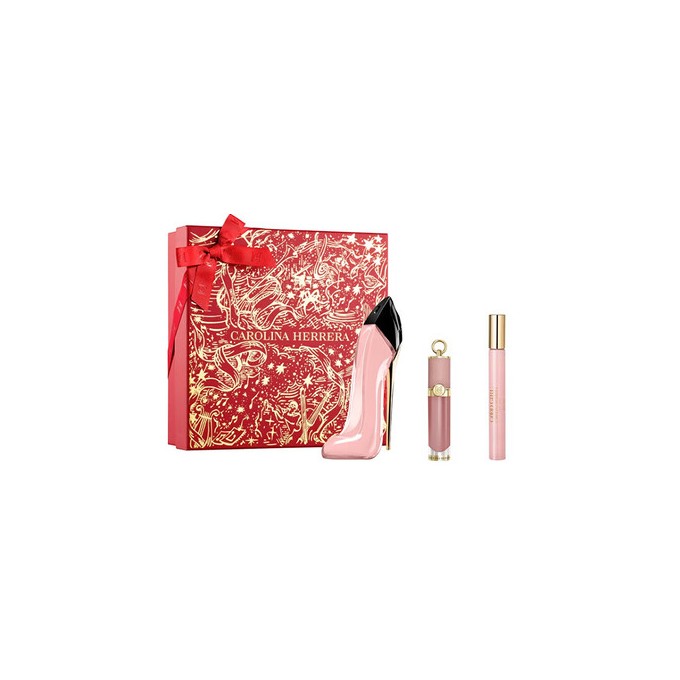Carolina Herrera Good Girl Blush Gift Set - rinkinys - EDP 80 ml, lūpų blizgis 5 ml ir mini EDP 10