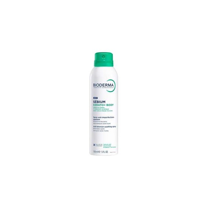 Bioderma Sébium Kerato+ Body Anti-Blemish Soothing Spray - kūno purškiklis, 150 ml