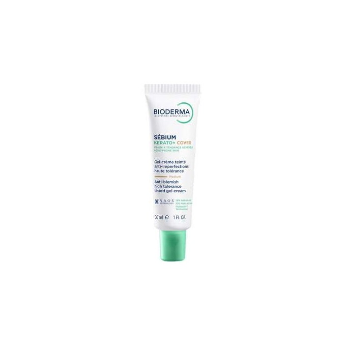Bioderma Sébium Kerato+ Cover Anti-Blemish Tinted Gel-Cream - BB kremas, 30 ml - Medium