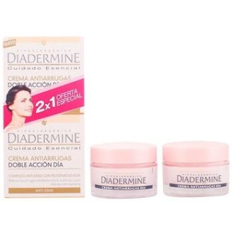 Diadermine Anti-Wrinkle Double Action Day Cream Duo - dieninių veido kremų rinkinys, 50 ml