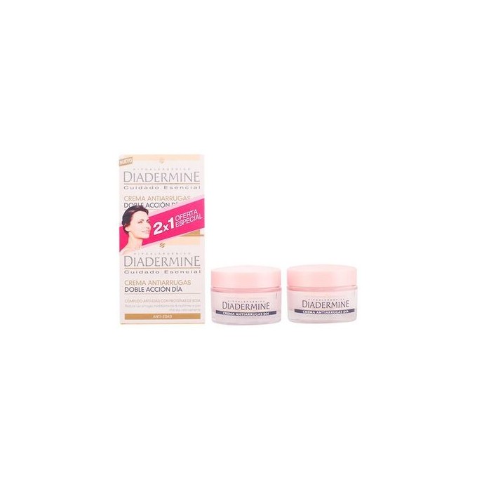 Diadermine Anti-Wrinkle Double Action Day Cream Duo - dieninių veido kremų rinkinys, 50 ml