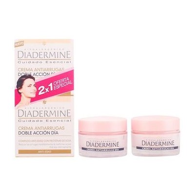 Diadermine Anti-Wrinkle Double Action Day Cream Duo - dieninių veido kremų rinkinys, 50 ml
