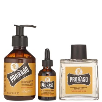 Proraso Wood & Spice Beard Wash Set - Beard Wash Gift Set 330 ml