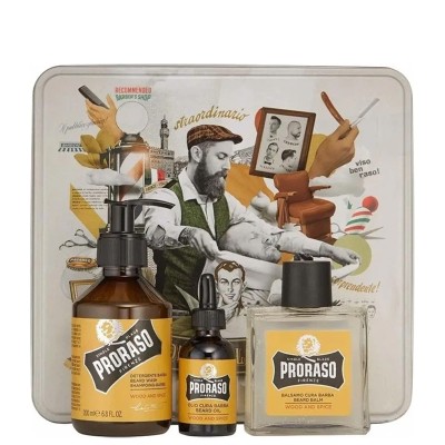 Proraso Wood & Spice Beard Wash Set - Beard Wash Gift Set 330 ml