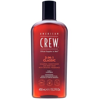 American Crew 3-in-1 Shampoo, Conditioner And Body Wash 450 ml