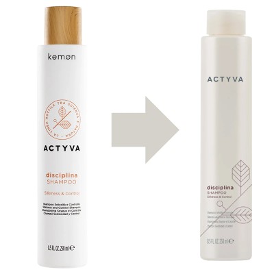 Kemon Actyva Disciplina Shampoo - drėkinamasis ir švelninamasis šampūnas, 250 ml