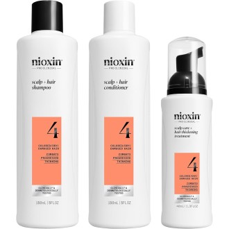 Nioxin System 4 Scalp Care Set - priežiūros rinkinys ploniems dažytiems plaukams