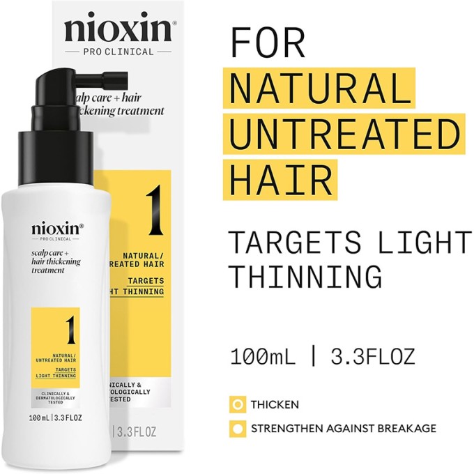 Nioxin System 1 Scalp Treatment 1 - Hair treatment for fine, slightly thinning natural hair 100 ml