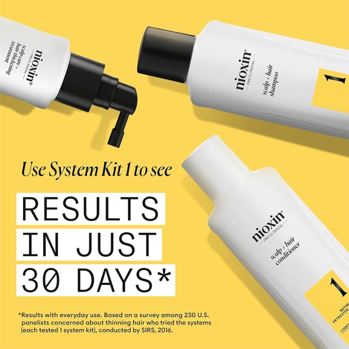 Nioxin System 1 Scalp Treatment 1 - Hair treatment for fine, slightly thinning natural hair 100 ml