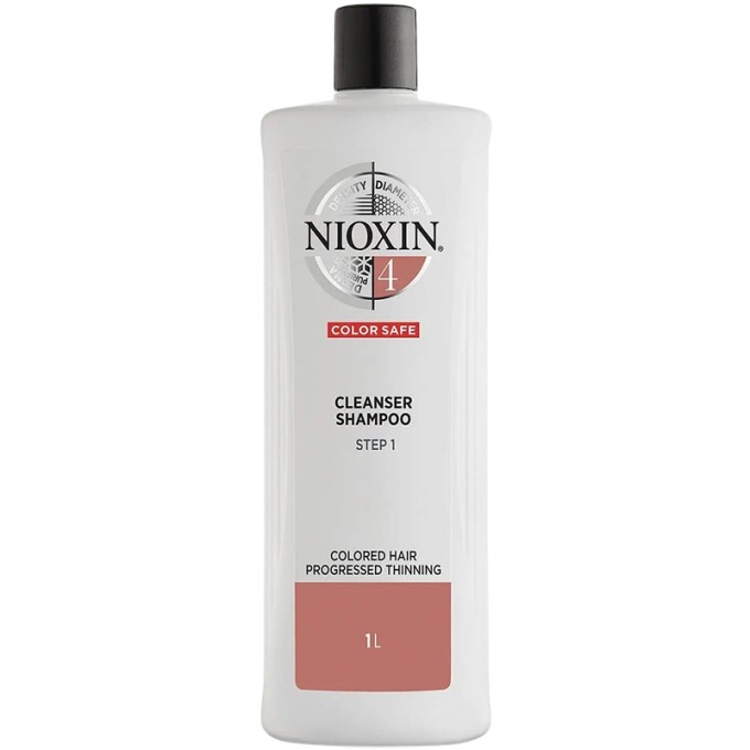 Nioxin System 4 Shampoo Cleanser - Cleansing shampoo for fine colored, significantly thinning hair
