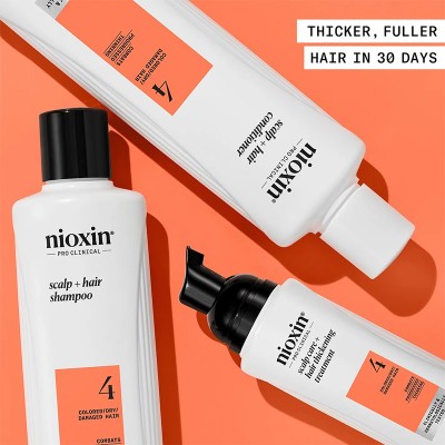 Nioxin System 4 Scalp Care Set - priežiūros rinkinys ploniems dažytiems plaukams