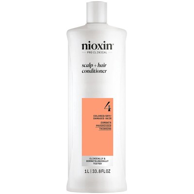 Nioxin System 4 Scalp & Hair Conditioner - kondicionierius dažytiems, slenkantiems plaukams, 1000 ml