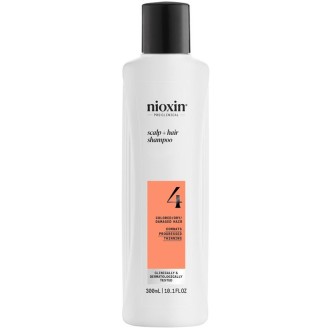 Nioxin System 4 Scalp + Hair Shampoo Progressed Thinning - valomasis šampūnas dažytiems plaukams
