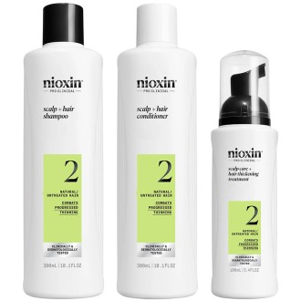 Nioxin System 2 Set - priežiūros rinkinys ploniems natūraliems plaukams