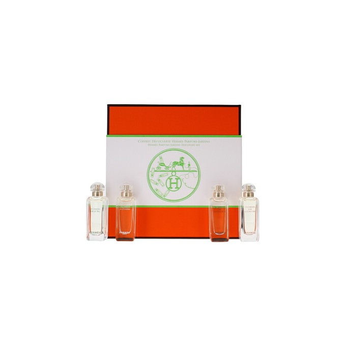 Hermes Un Jardin Discovery Set Kolekce miniatur Dárková sada EDT Un Jardin Sur La Lagune 7,5 ml a EDT Un Jardin a Cythere 7,5 ml