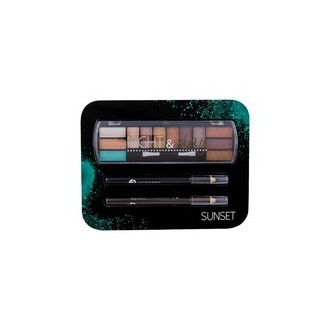 2K Night & Day Sunset Eyes Palette - Gift set for eye make-up Sunset