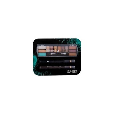 2K Night & Day Sunset Eyes Palette - Gift set for eye make-up Sunset