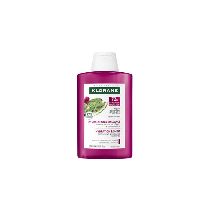 Klorane 72H Hydration & Shine Quenching Shampoo - Šampon s opuncií 400ml
