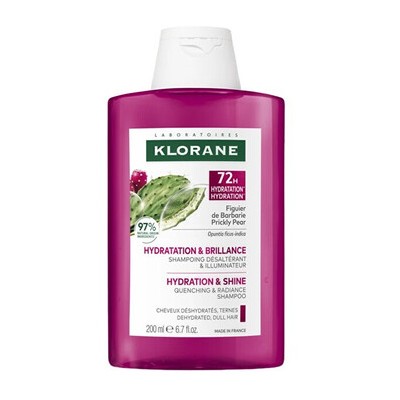 Klorane 72H Hydration & Shine Quenching Shampoo - Šampon s opuncií 400ml