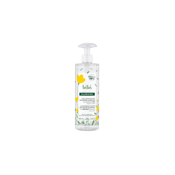 Klorane Cleansing Water - Čisticí voda s bio měsíčkem 400ml