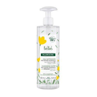 Klorane Cleansing Water - Čisticí voda s bio měsíčkem 400ml