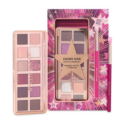 Makeup Revolution Cherie Icon Eye Shadow Palette and Brush Set - Dárková sada
