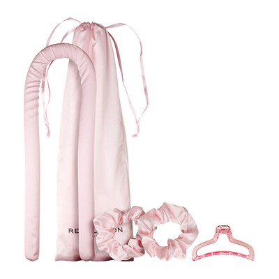 Makeup Revolution Curl Enhance Satin Curling Ribbon Pink - Sada na natočení vlasů