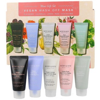 MARY & MAY Vegan Wash Off Mask Mini Gift Set - Dárková sada masek