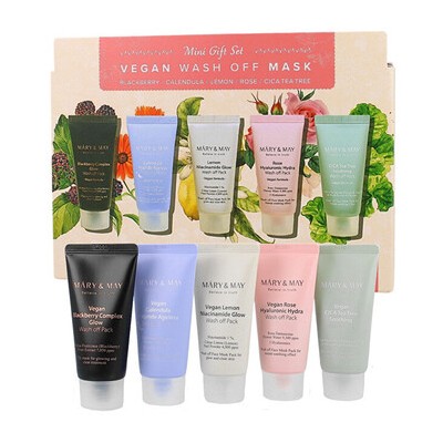MARY & MAY Vegan Wash Off Mask Mini Gift Set - Dárková sada masek