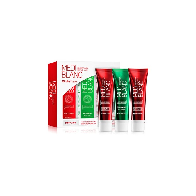 MEDIBLANC Whitetime Toothpaste Set - Sada bělicích past na zuby