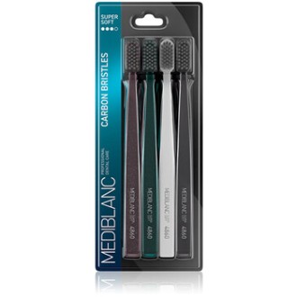 MEDIBLANC Zubní kartáček s uhlíkovými štětinami 4 ks
