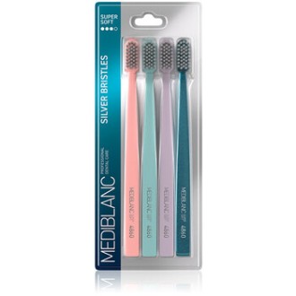 MEDIBLANC Zubní kartáček se stříbrnými štětinami 4 ks