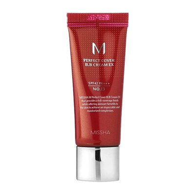Missha M Perfect Cover BB Cream EX SPF 42 PA+++ - BB krém 20 ml 0ml No.13 Bright Beige