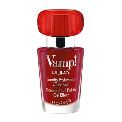 Pupa Vamp! Red Fragnance Scented Nail Polish Gel Effect - Lak na nehty s vůní 9 ml 205 Erotic Red