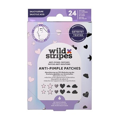 Wild Stripes Holo Clear Anti-Pimple Patches - Hydrokoloidní náplasti na akné s kyselinou salicylovou 24.0ks