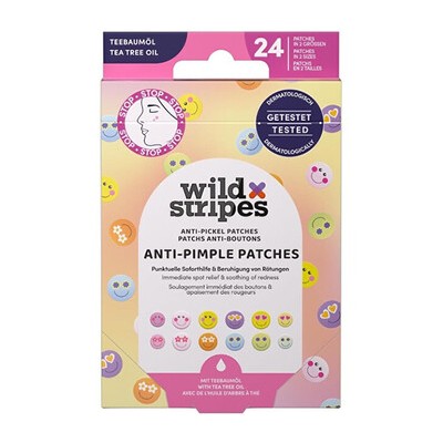 Wild Stripes Smile Prevent Anti-Pimple Patches - Hydrokoloidní náplasti na akné s tea tree olejem 24.0ks