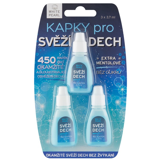 VitalCare White Pearl (3 pcs) - Drops for fresh breath 3.7ml