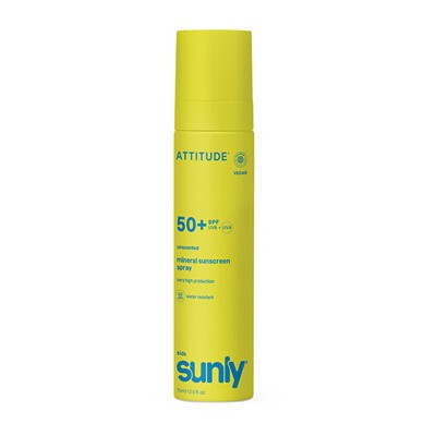 Attitude Kids Sunly Mineral Spray SPF 50 - Dětský minerální opalovací krém ve spreji 75ml