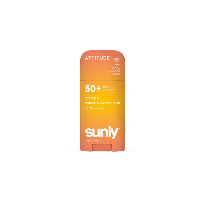 Attitude Sunly Mineral Stick SPF 50 - Minerální opalovací krém v tyčince 60.0g