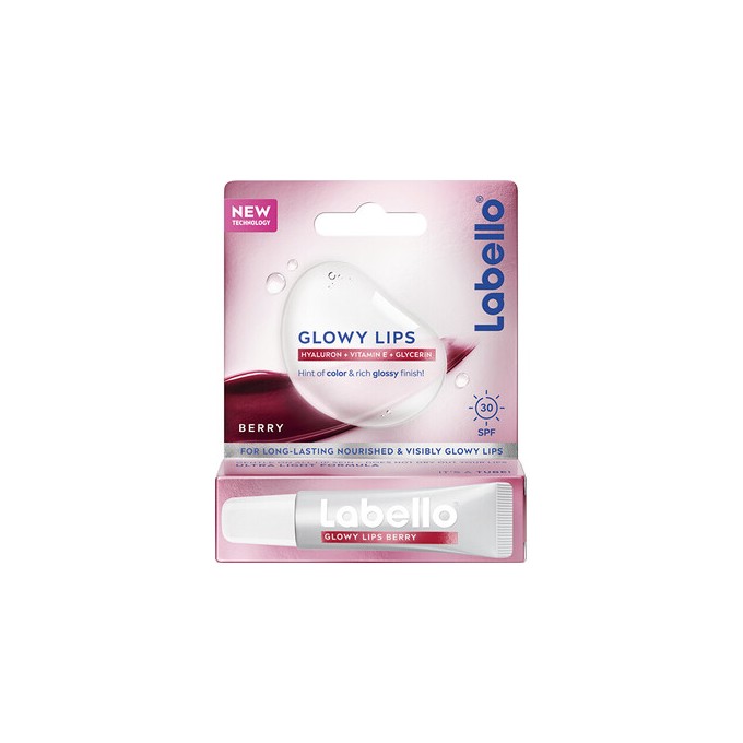 Labello Glowy Lips Berry SPF 30 - Balzám na rty 10ml