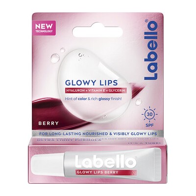 Labello Glowy Lips Berry SPF 30 - Balzám na rty 10ml