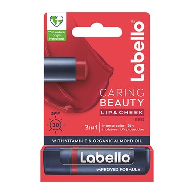 Labello Red Caring Beauty Lip & Cheek SPF 30 - Balzám na rty 4.8g