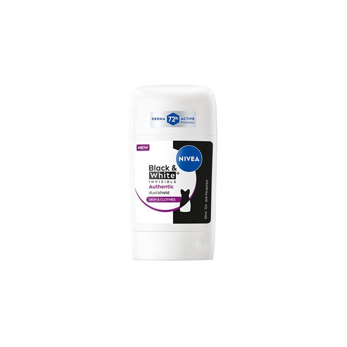 Nivea B&W Authentic Anti-Perspirant - Tuhý antiperspirant 50ml