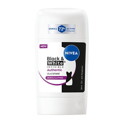 Nivea B&W Authentic Anti-Perspirant - Tuhý antiperspirant 50ml