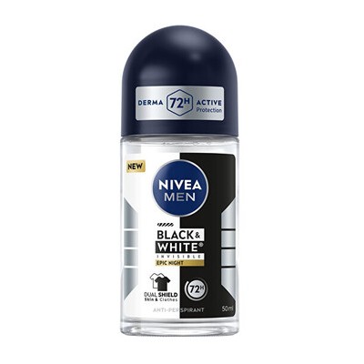 Nivea Man B&W Epic Night Anti-Perspirant - Kuličkový antiperspirant 50ml