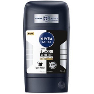 Nivea Men B&W Epic Night Anti-Perspirant - Tuhý antiperspirant 50ml