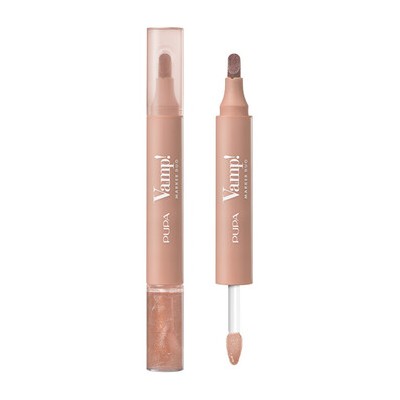 Pupa Vamp! Marker Duo - Fix a olejový lesk na rty 2v1 4 ml 009 Jelly Coral