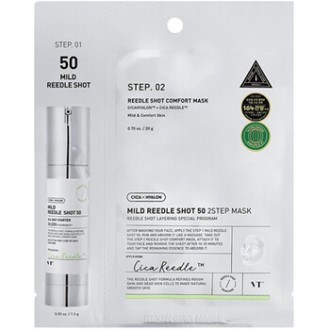 VT Cosmetics Cica Mild Reedle Shot 50 Sheet 2step Mask - Pleťová maska 1.5g