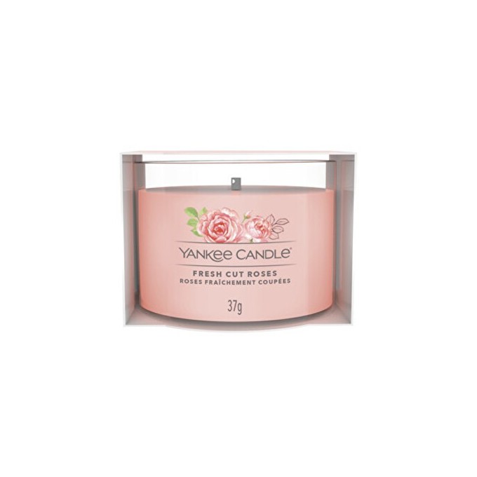 Yankee Candle Fresh Cut Roses Candle - Votivní svíčka ve skle 37.0g